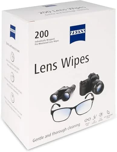 ZEISS Pre-Moistened Lens Cleaning Wipes 200 Count | Gentle & Safe for All Glasses thumbnail 2