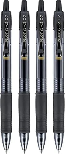 PILOT G2 Premium Rolling Ball Gel Pens, Black Ink, 0.7mm Fine Point, 4-Pack | Smooth Writing for Students & Office thumbnail 4