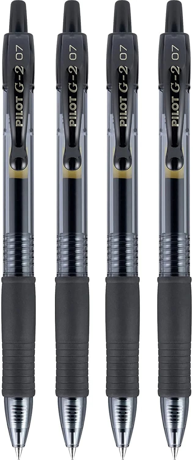 PILOT G2 Premium Rolling Ball Gel Pens, Black Ink, 0.7mm Fine Point, 4-Pack | Smooth Writing for Students & Office - view 4