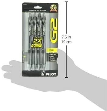 PILOT G2 Premium Rolling Ball Gel Pens, Black Ink, 0.7mm Fine Point, 4-Pack | Smooth Writing for Students & Office - view 6