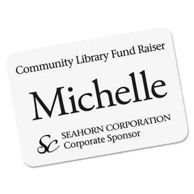 Avery EcoFriendly Recycled Name Tags 2-1/3" x 3-3/8" White Removable Adhesive 80 Printable Name Badges | Made with 100% Post-Consumer Recycled Paper - view 4