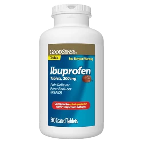 GoodSense Ibuprofen 200 mg Tablets | Effective Pain Relief & Fever Reduction (500 Coated Tablets) thumbnail 1