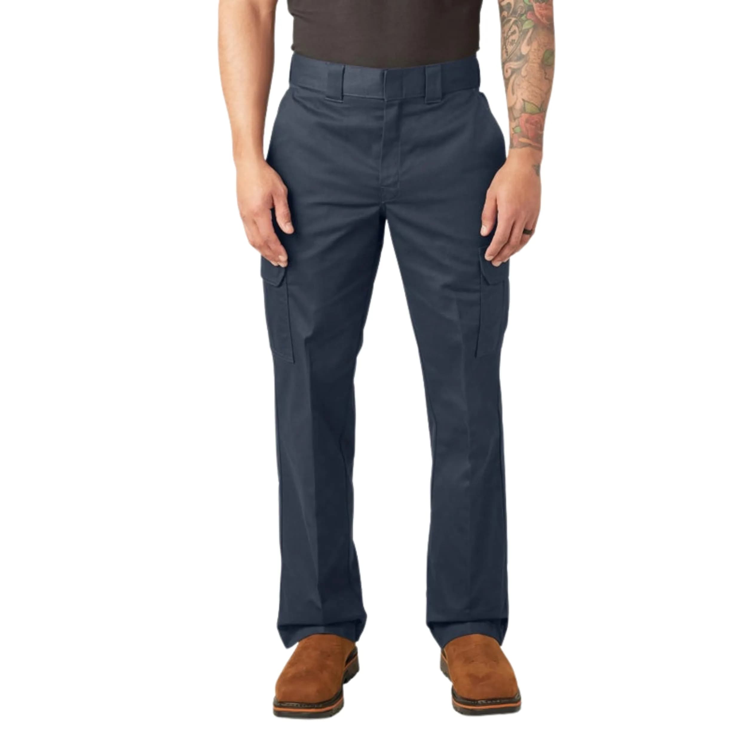 Dickies Relaxed Straight-Fit Cargo Work Pant 44W x 32L | Durable, Comfortable & Trusted Workwear — Dark Navy V1 / 44W x 30L
