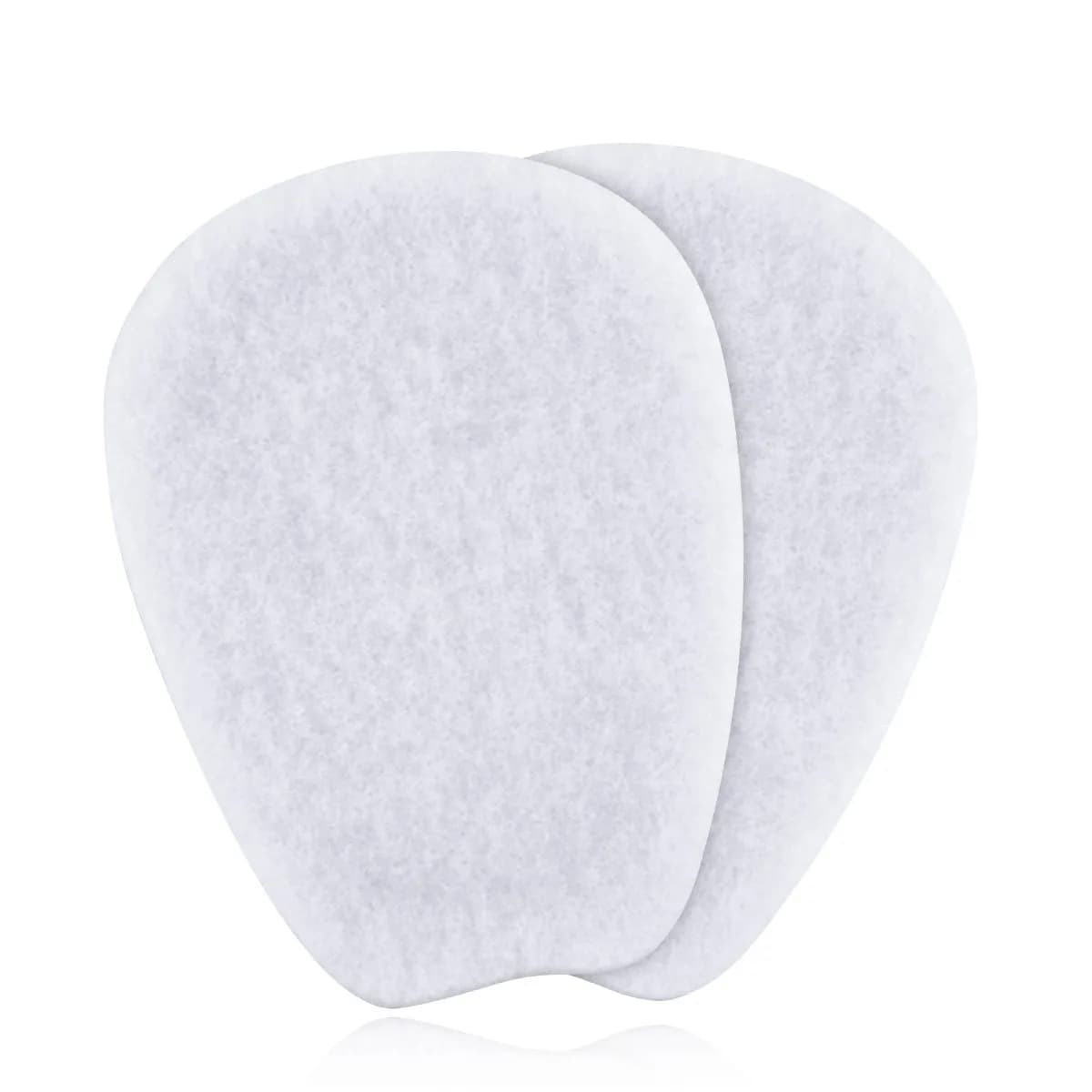 Liams Shoppe Large Felt Shoe Tongue Pads Cushion Inserts for Comfort (3 Pairs, 6 Pads) — White