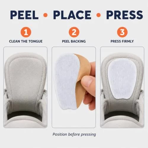 Liams Shoppe Large Felt Shoe Tongue Pads Cushion Inserts for Comfort (3 Pairs, 6 Pads) thumbnail 4