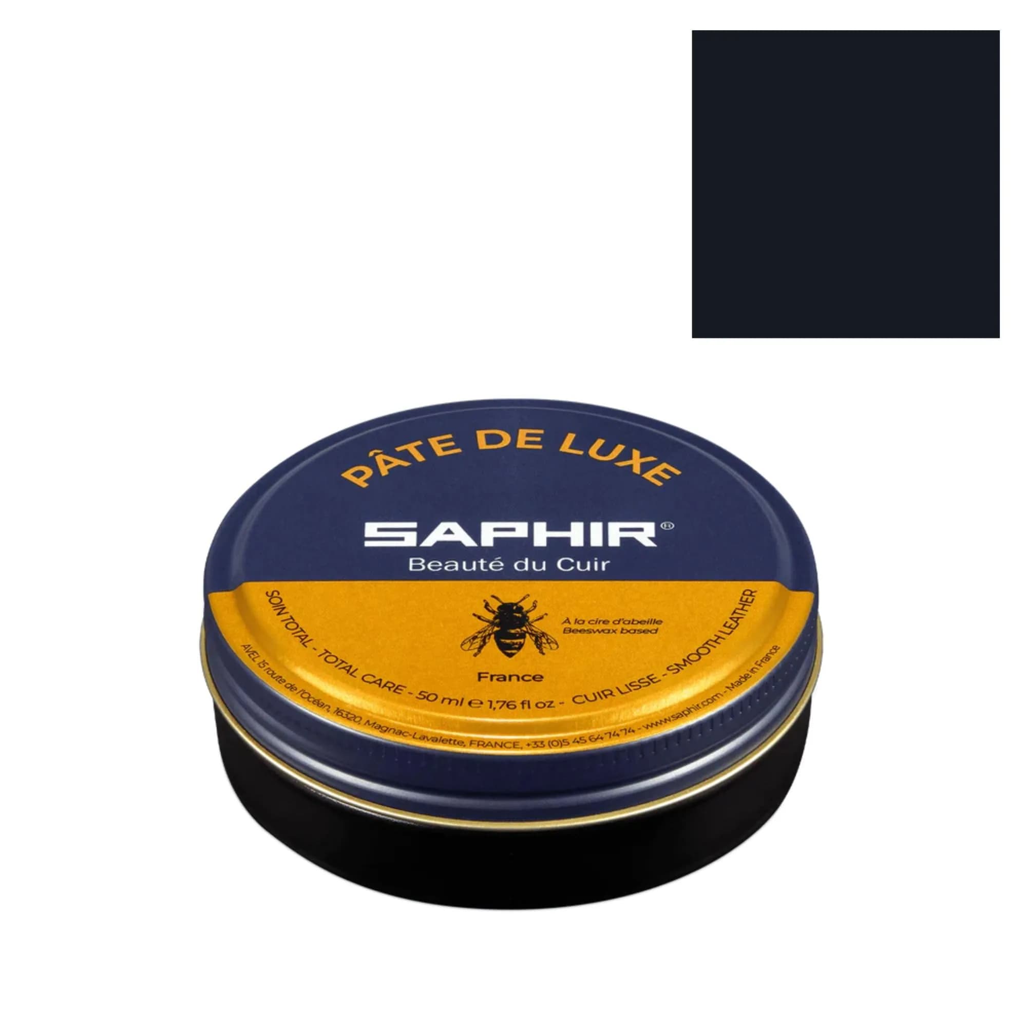 SAPHIR Beauté du Cuir Pate De Luxe Wax Shoe Polish 50ml (1.7 Fl Oz) | Mirror Shine & Leather Protection - main product image