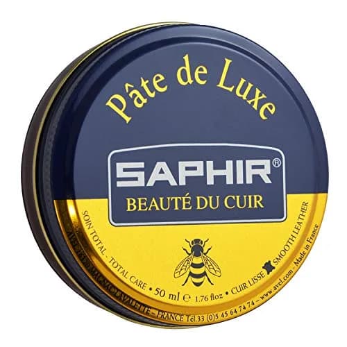 SAPHIR Pâte de Luxe Natural Wax Shoe Polish Mahogany 50ml (1.69 Fl Oz) | Superior Shine & Protection for Smooth Leather thumbnail 1