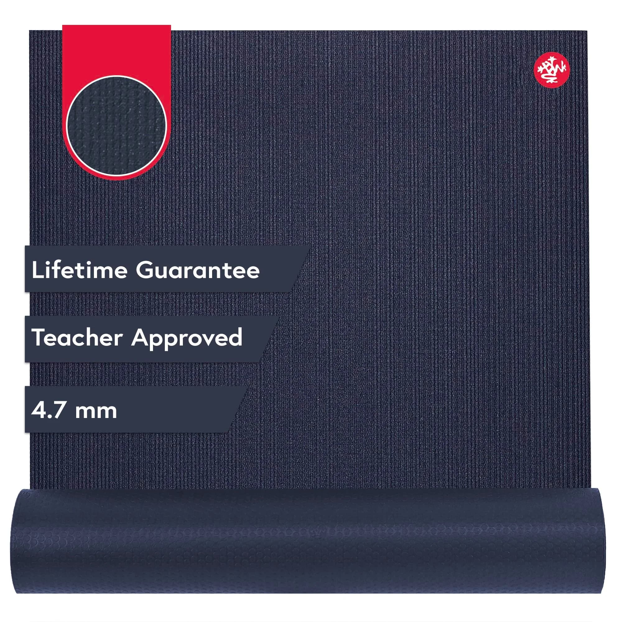 Manduka PROlite Yoga Mat Midnight 71 x 24 in, 4.7mm | Supportive, Lightweight, OEKO-TEX Certified — Midnight