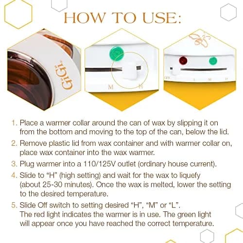 GIGI Hair Removal Wax Warmer, Multi-Purpose with Adjustable Temperature, 14 oz | Professional Salon & Home Use thumbnail 6