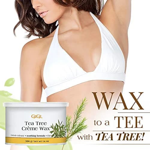GiGi Tea Tree Crème Wax for Sensitive Skin, Face & Body, 396g (14 oz) | Gentle Hair Removal thumbnail 5