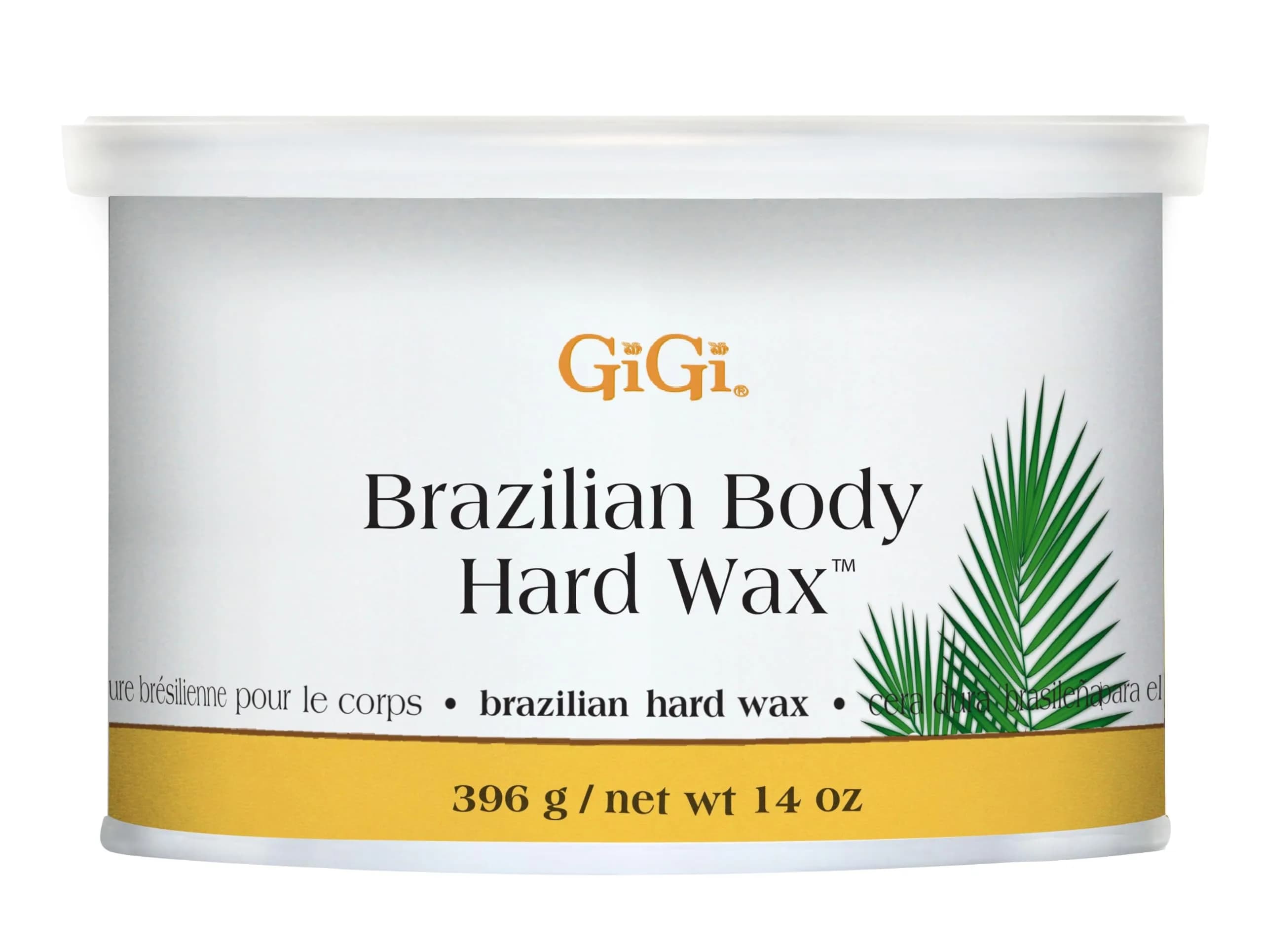 GiGi Brazilian Body Hard Wax for Hair Removal 396g (14 oz) | Non-Strip Wax for Coarse Hair