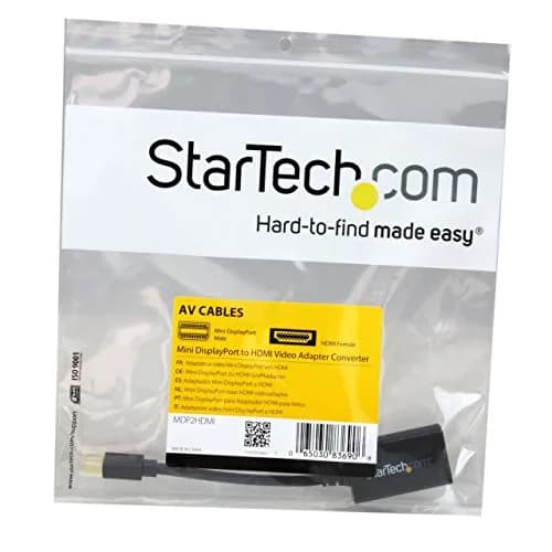 StarTech.com Mini DisplayPort to HDMI Adapter 13cm Cable | Connects mDP 1.2 to HDMI 1.4 for 1080p Video & 7.1ch Audio thumbnail 4
