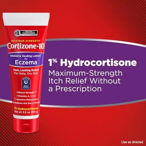 Cortizone 10 Maximum Strength Intensive Healing Lotion for Eczema 3.5 oz (99.2 ml) | Fast-Acting Anti-Itch Relief thumbnail 5