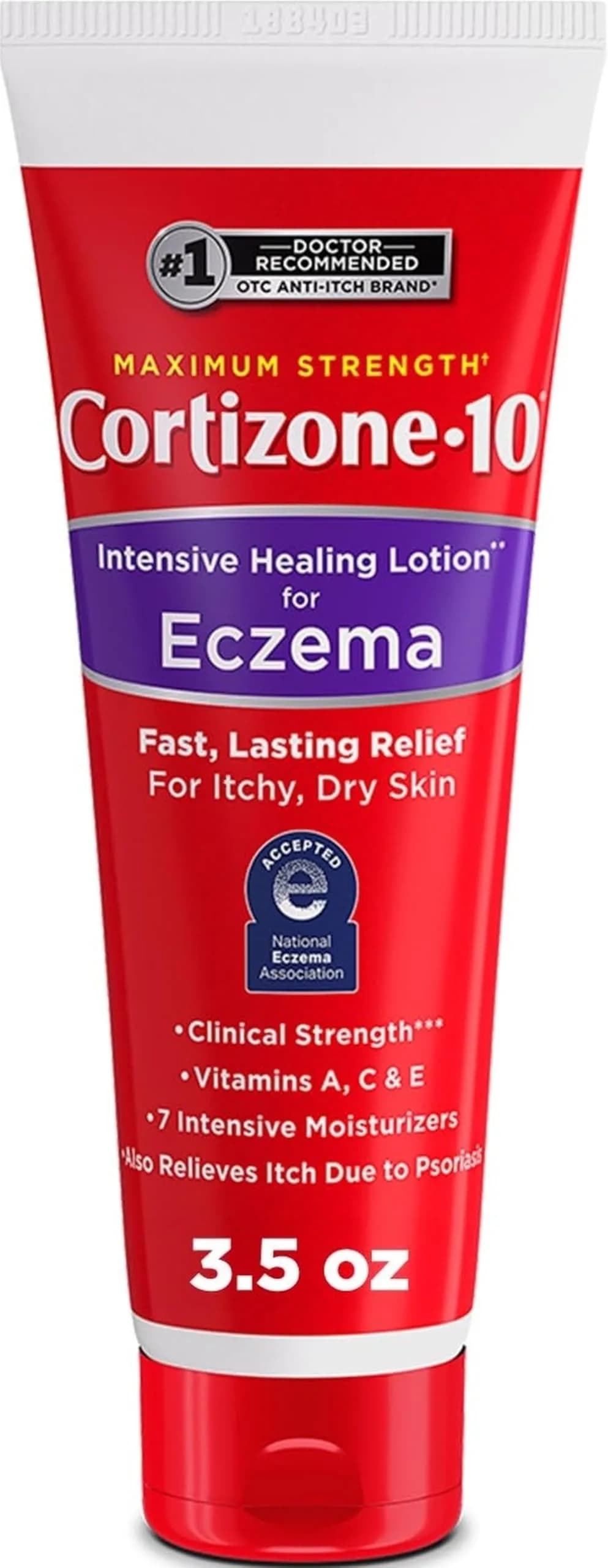 Cortizone 10 Maximum Strength Intensive Healing Lotion for Eczema 3.5 oz (99.2 ml) | Fast-Acting Anti-Itch Relief - main product image