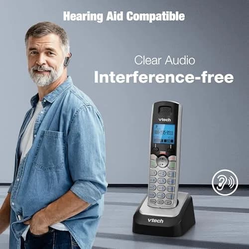VTech Accessory Handset for DS6151 Series | Cordless, DECT 6.0, Clear Audio, Expandable up to 12 Handsets thumbnail 7