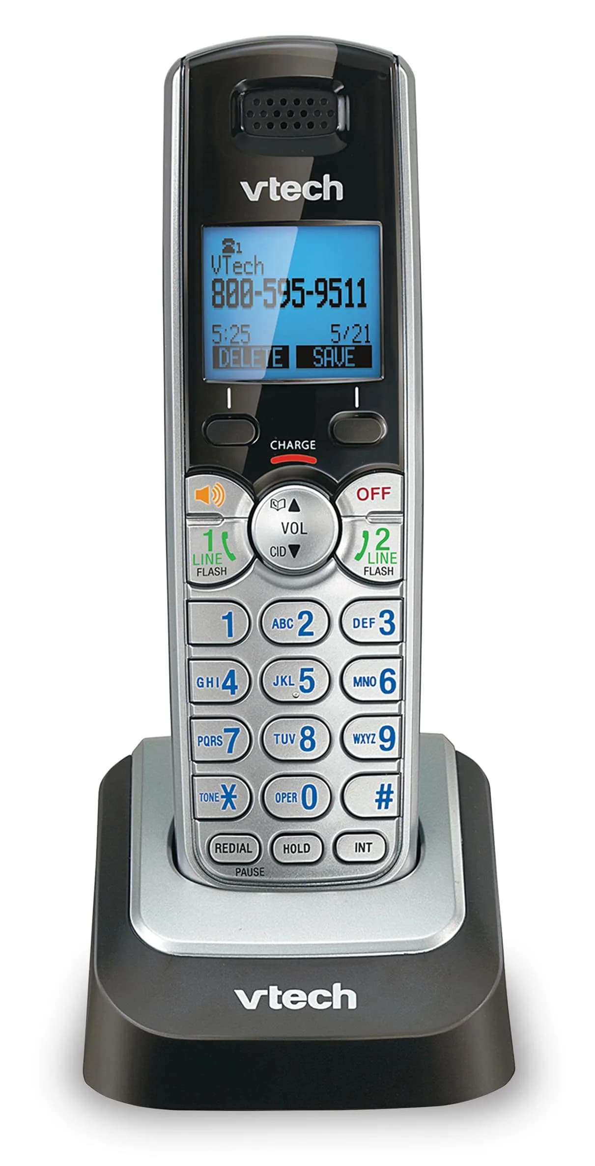 VTech Accessory Handset for DS6151 Series | Cordless, DECT 6.0, Clear Audio, Expandable up to 12 Handsets