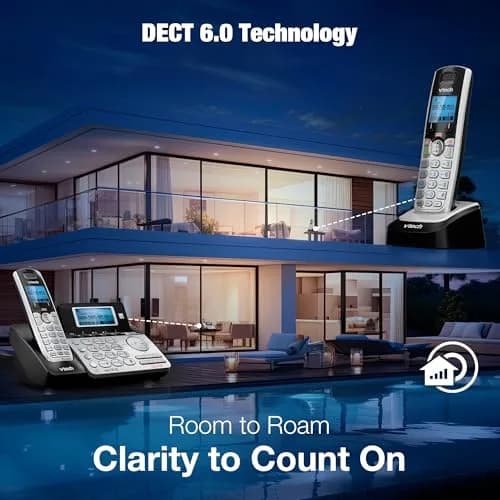 VTech Accessory Handset for DS6151 Series | Cordless, DECT 6.0, Clear Audio, Expandable up to 12 Handsets thumbnail 9