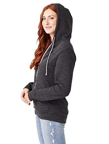 Alternative Men's Rocky Eco-Fleece Zip Hoodie Large | Slim Fit, Eco Black thumbnail 4