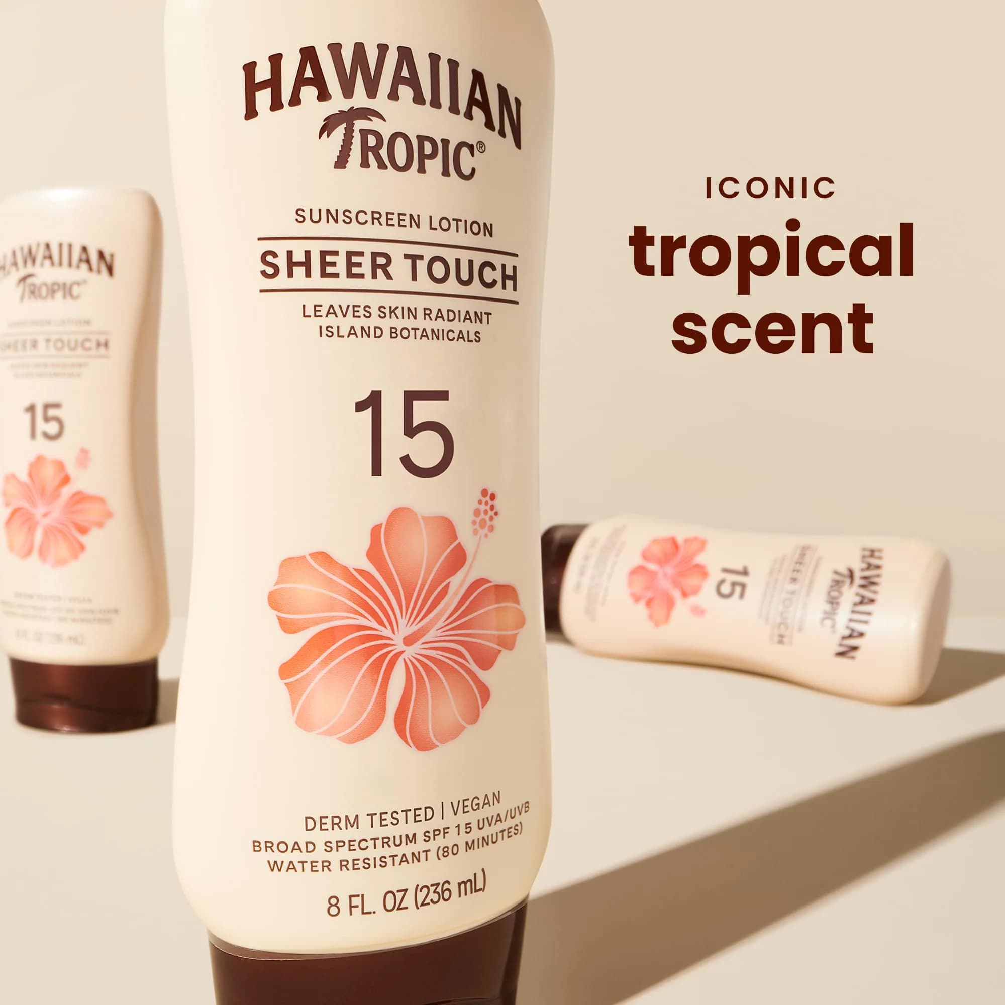 Hawaiian Tropic Sheer Touch Sunscreen Lotion SPF 15, 8 Oz | Radiant Skin Protection - view 2