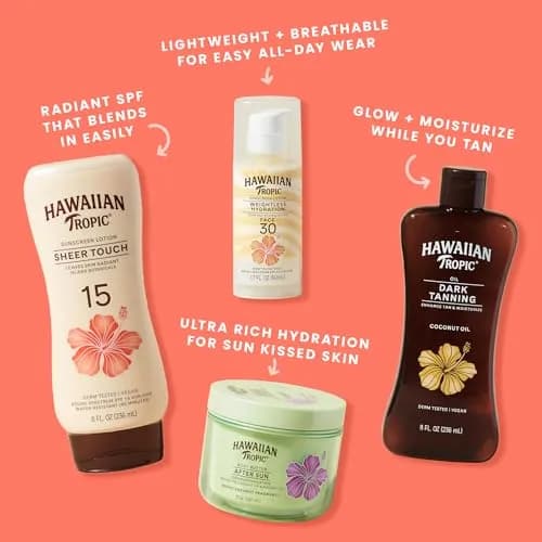 Hawaiian Tropic Sheer Touch SPF 15 Sunscreen Lotion 237ml (8 Fl Oz) | Broad Spectrum UVA/UVB Protection thumbnail 6