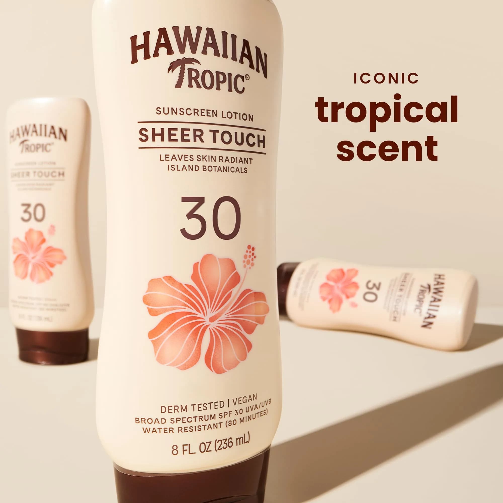 Hawaiian Tropic Sheer Touch Sunscreen Lotion SPF 30, 8 Oz | Advanced Radiant Skin Protection - view 2