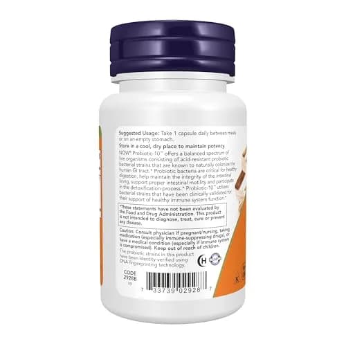 NOW Supplements Probiotic-10™ 50 Billion CFU | 10 Strains for Digestive & Immune Support thumbnail 3
