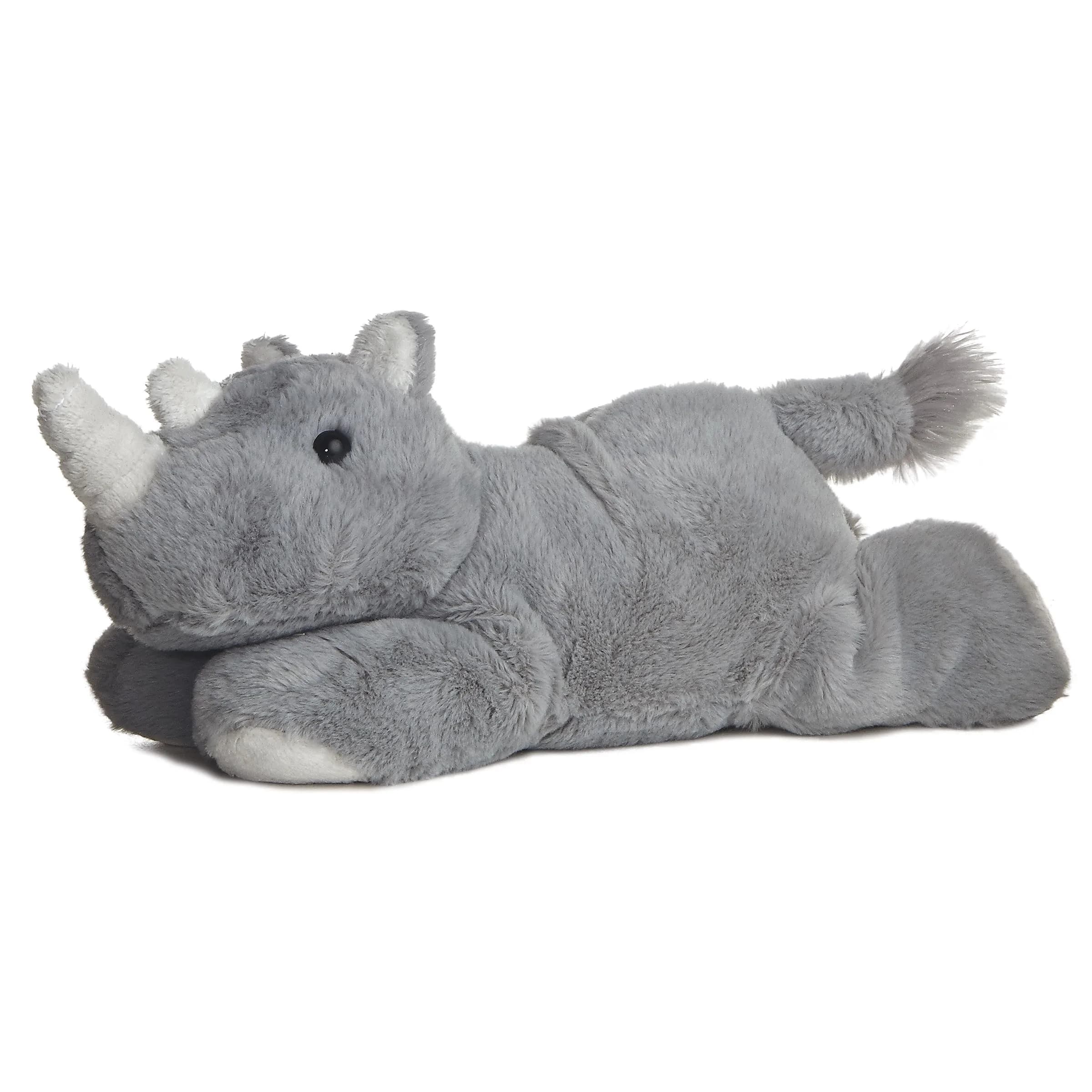Aurora Adorable Mini Flopsie Rhino Stuffed Animal 20.3cm (8 Inches) | Soft Cuddly Toy for Kids - main product image