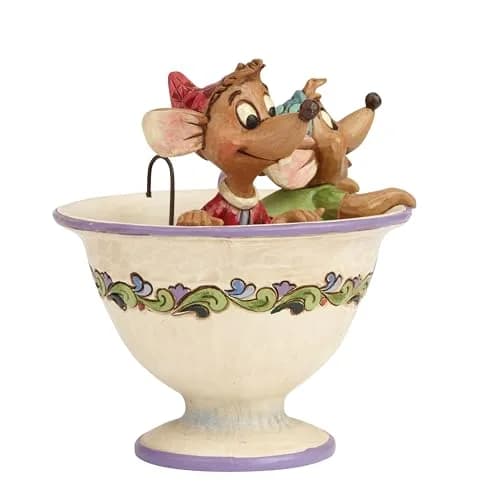 Enesco Disney Traditions Jim Shore Jaq and Gus Teacup Figurine 10.8 cm (4.25 Inch) | Hand-Painted Stone Resin Collectible thumbnail 4