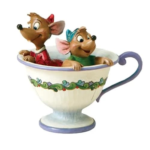 Enesco Disney Traditions Jim Shore Jaq and Gus Teacup Figurine 10.8 cm (4.25 Inch) | Hand-Painted Stone Resin Collectible thumbnail 5