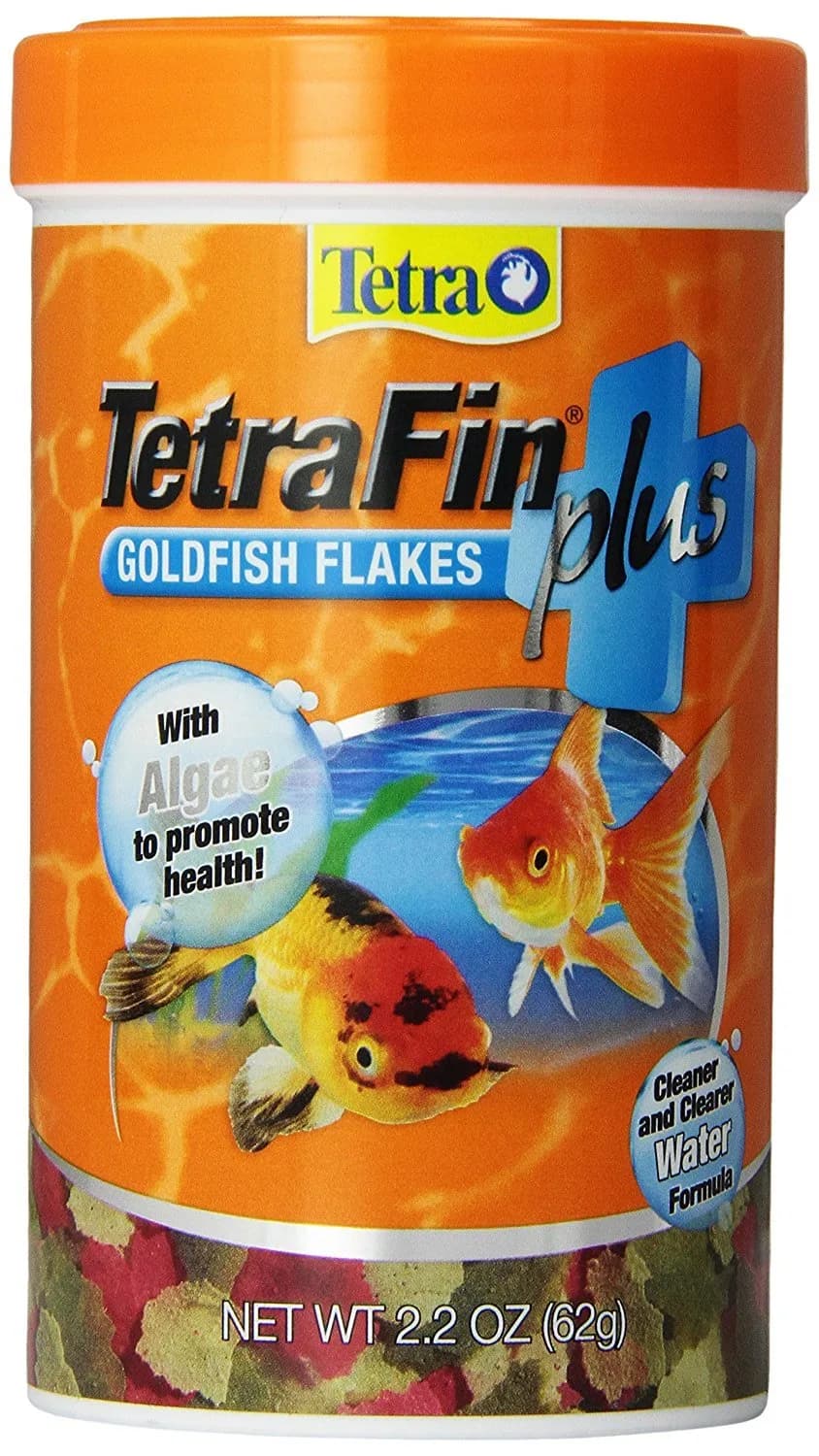 Tetra TetraFin Plus Goldfish Flakes Fish Food with Algae, 2.2 oz | Supports Color & Digestibility - main product image