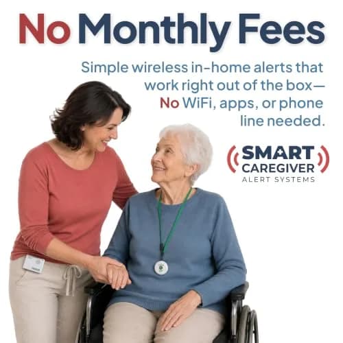 Smart Caregiver Pager System with 2 Call Buttons & Wearable Pager | 245 g (8.6 oz) | Wireless Fall Prevention Alert thumbnail 6