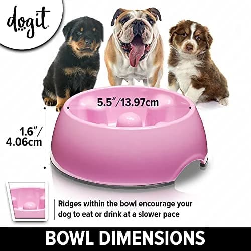 Dogit Dog Bowl Slow Feeder Pink XS | Promotes Healthy Eating & Digestion thumbnail 4