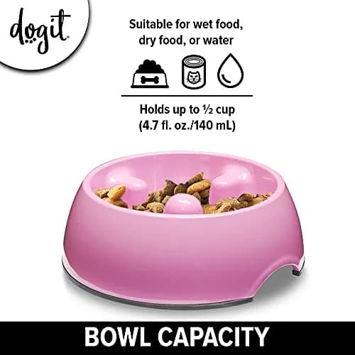 Dogit Dog Bowl Slow Feeder Pink XS | Promotes Healthy Eating & Digestion thumbnail 3