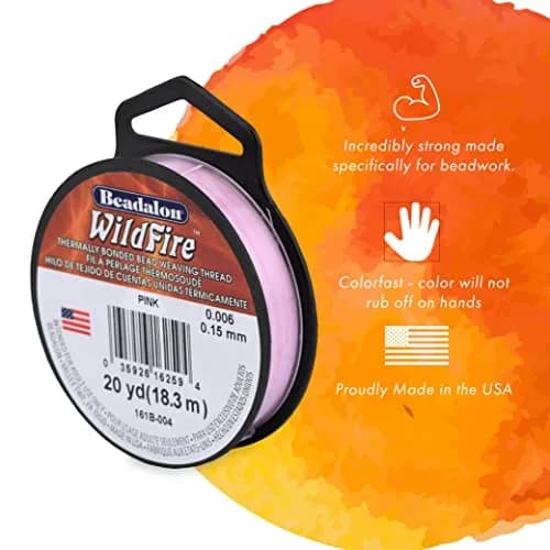 Beadalon Wildfire Stringing Thread .006" (0.15mm) X 50 Yards (45.8m) Black | Strong, Zero-Stretch Beading Cord thumbnail 2