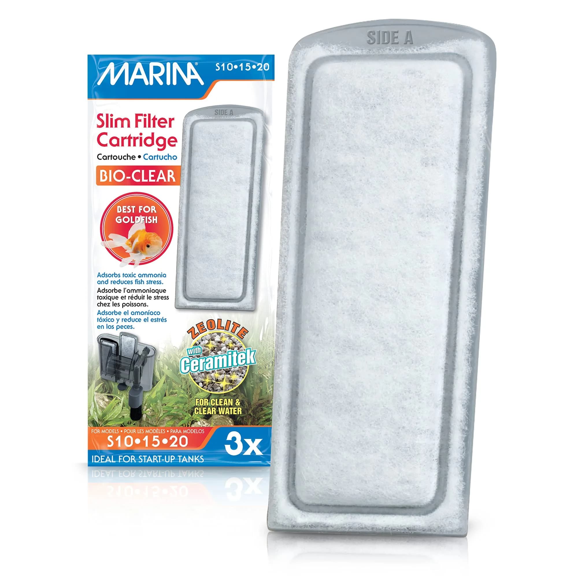 Marina Bio-Clear Ceramic Cartridge 3 Pack | Ideal for Goldfish & Aquarium Filtration