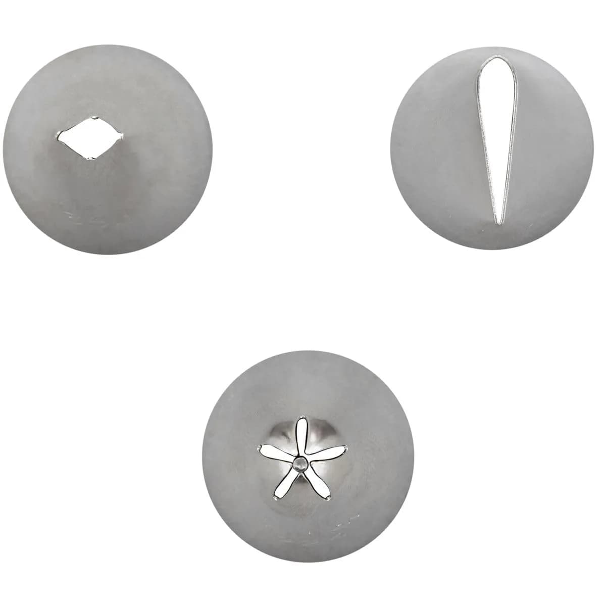 Wilton Decorating Tip Set with Leaf, Petal, and Flower Tips | Metal, 3-Piece - view 3