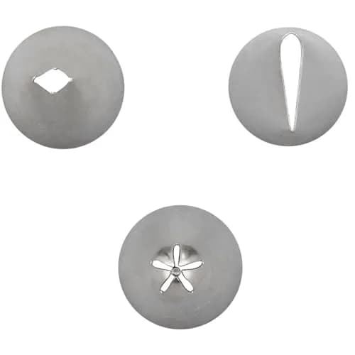 Wilton Decorating Tip Set with Leaf, Petal, and Flower Tips | Metal, 3-Piece thumbnail 3