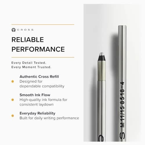 Cross Mini Ballpoint Pen Refill Black Medium Point | Precise, Fade-Resistant, Heirloom Quality thumbnail 4