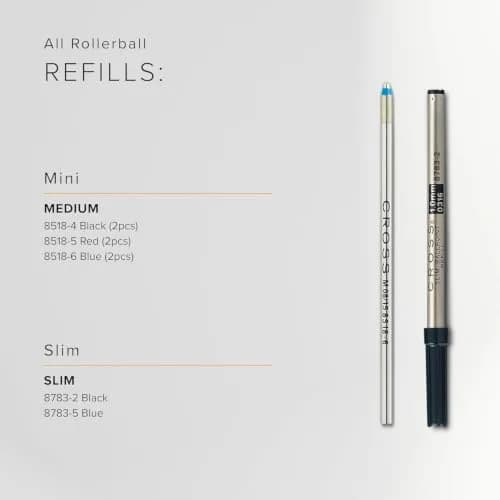 Cross Mini Ballpoint Pen Refill Black Medium Point | Precise, Fade-Resistant, Heirloom Quality thumbnail 8