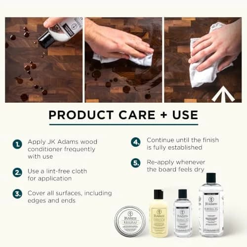 J.K. Adams Farmhouse Maple Carving Board with Juice Groove, 50.8cm x 35.5cm x 1.9cm | Premium Hardwood Craftsmanship for Everyday Use thumbnail 5