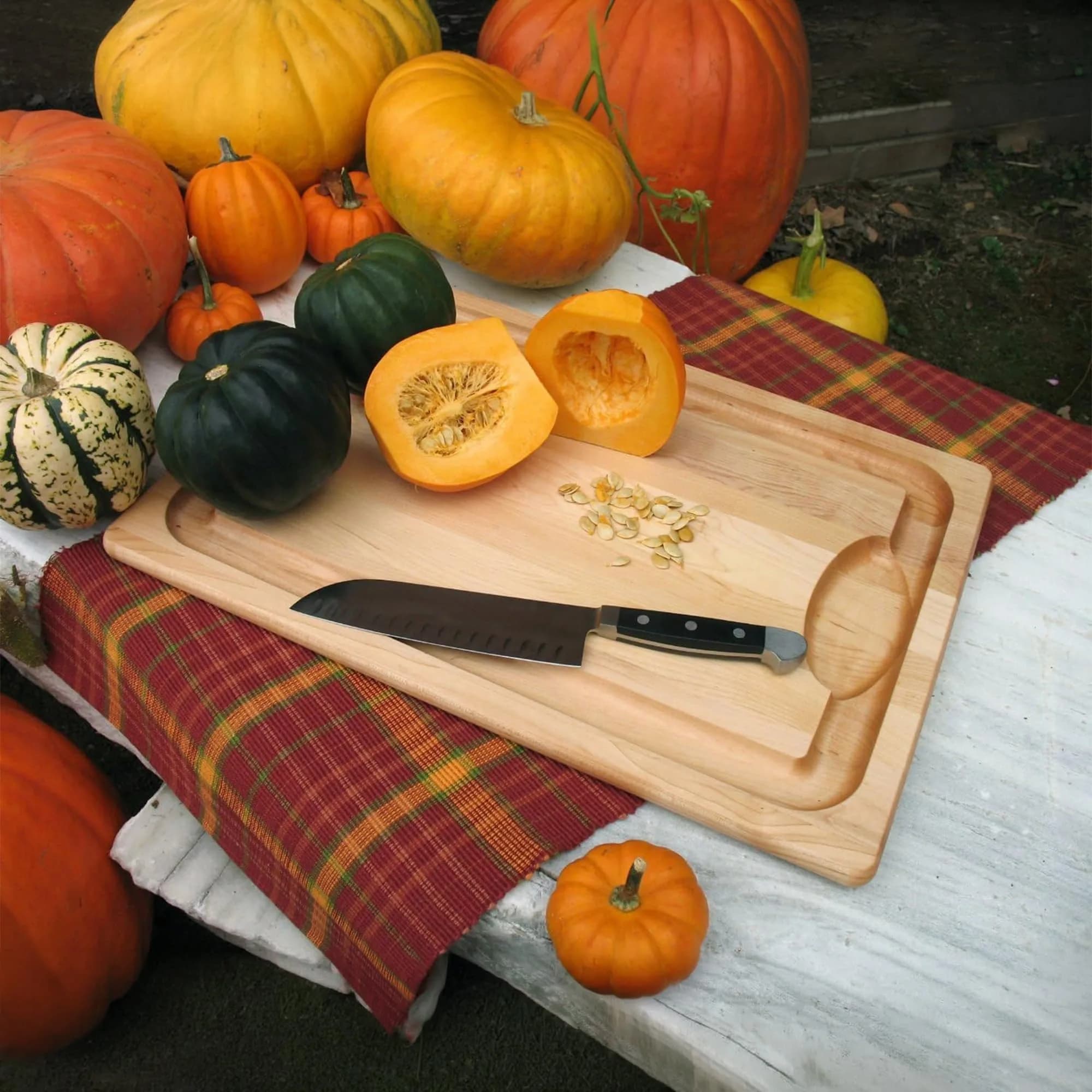 J.K. Adams Farmhouse Maple Carving Board with Juice Groove, 50.8cm x 35.5cm x 1.9cm | Premium Hardwood Craftsmanship for Everyday Use - view 9
