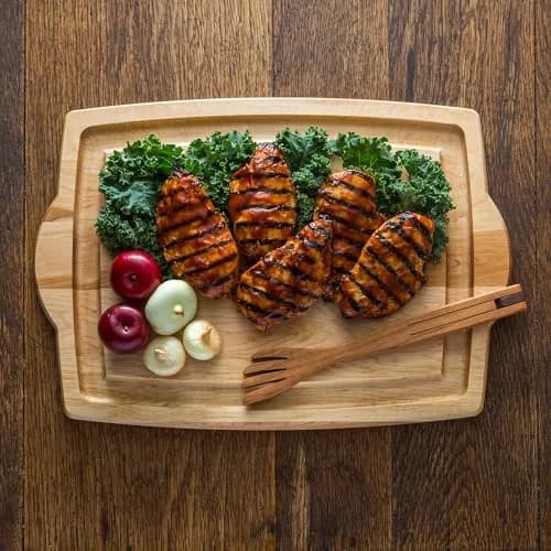 J.K. Adams Farmhouse Maple Carving Board with Handles 51cm x 36cm x 2cm | Premium Hardwood Craftsmanship for Daily Prep & Entertaining thumbnail 2