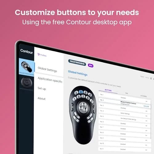 Contour ShuttlePRO v2 Multimedia Controller with Jog Wheel & 15 Programmable Buttons | Black, 13.1cm (5.16in) x 24.5cm (9.65in) x 5.2cm (2.05in) thumbnail 8