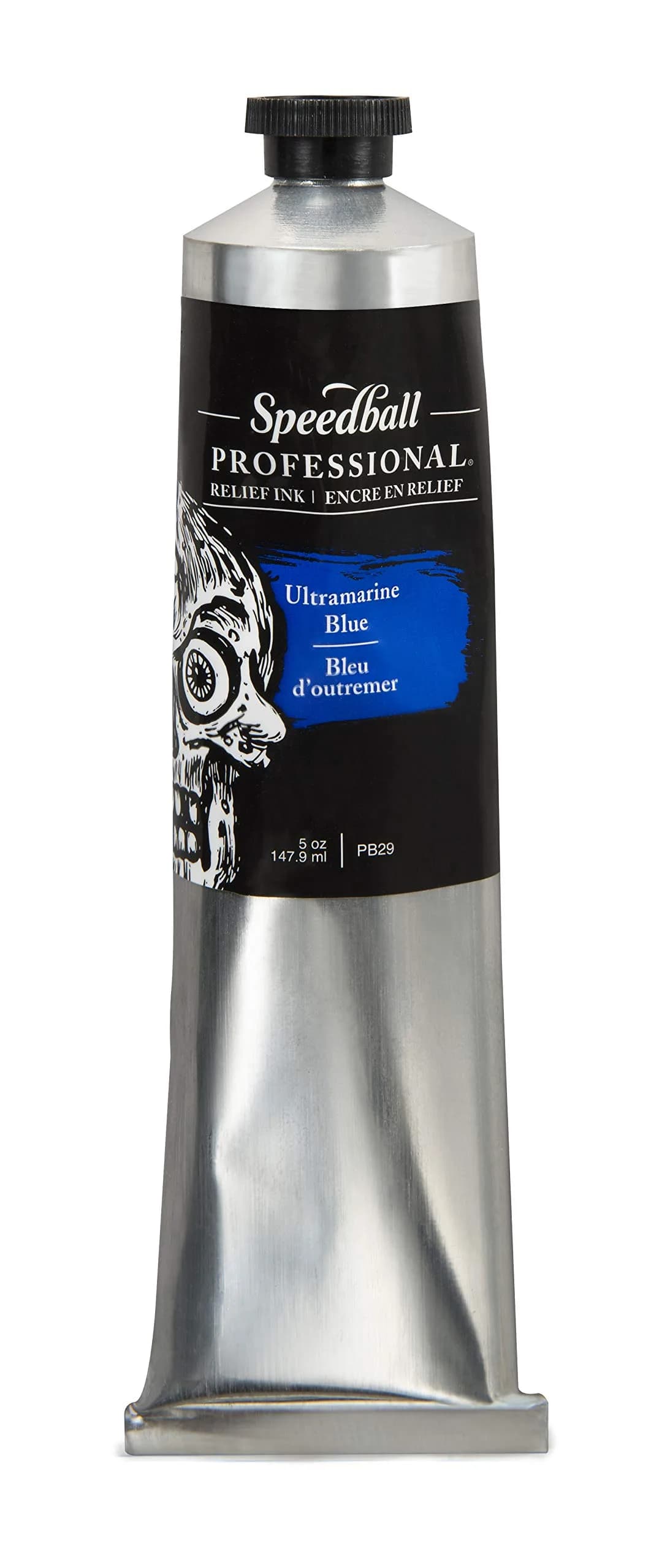 Speedball Relief Ink Ultramarine Blue 5 fl oz | Oil-Based, Water-Miscible, Professional Quality — Assorted