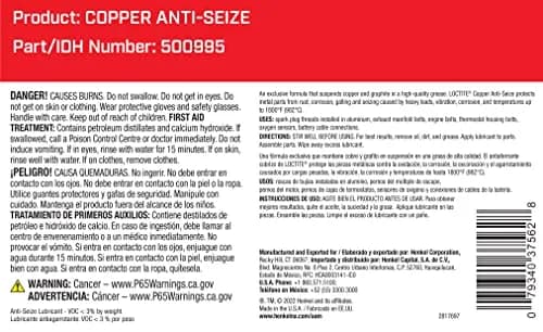 Loctite Copper Anti-Seize Lubricant 1lb | High-Temp Metal Protection & Electrical Conductivity thumbnail 2