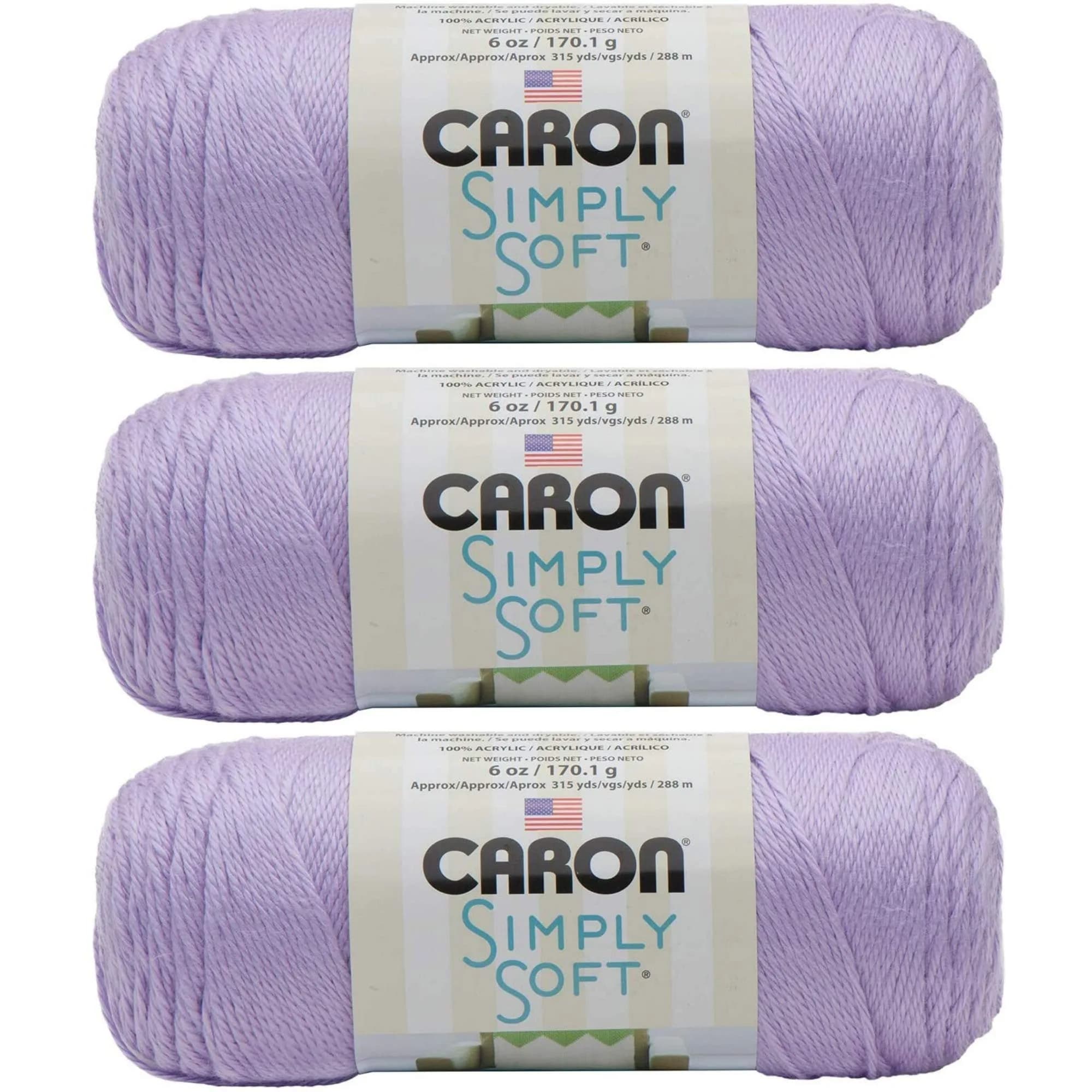 Caron Simply Soft Pack of 3 Solid Yarn Balls 6 oz | Medium Weight Acrylic for Knitting & Crochet