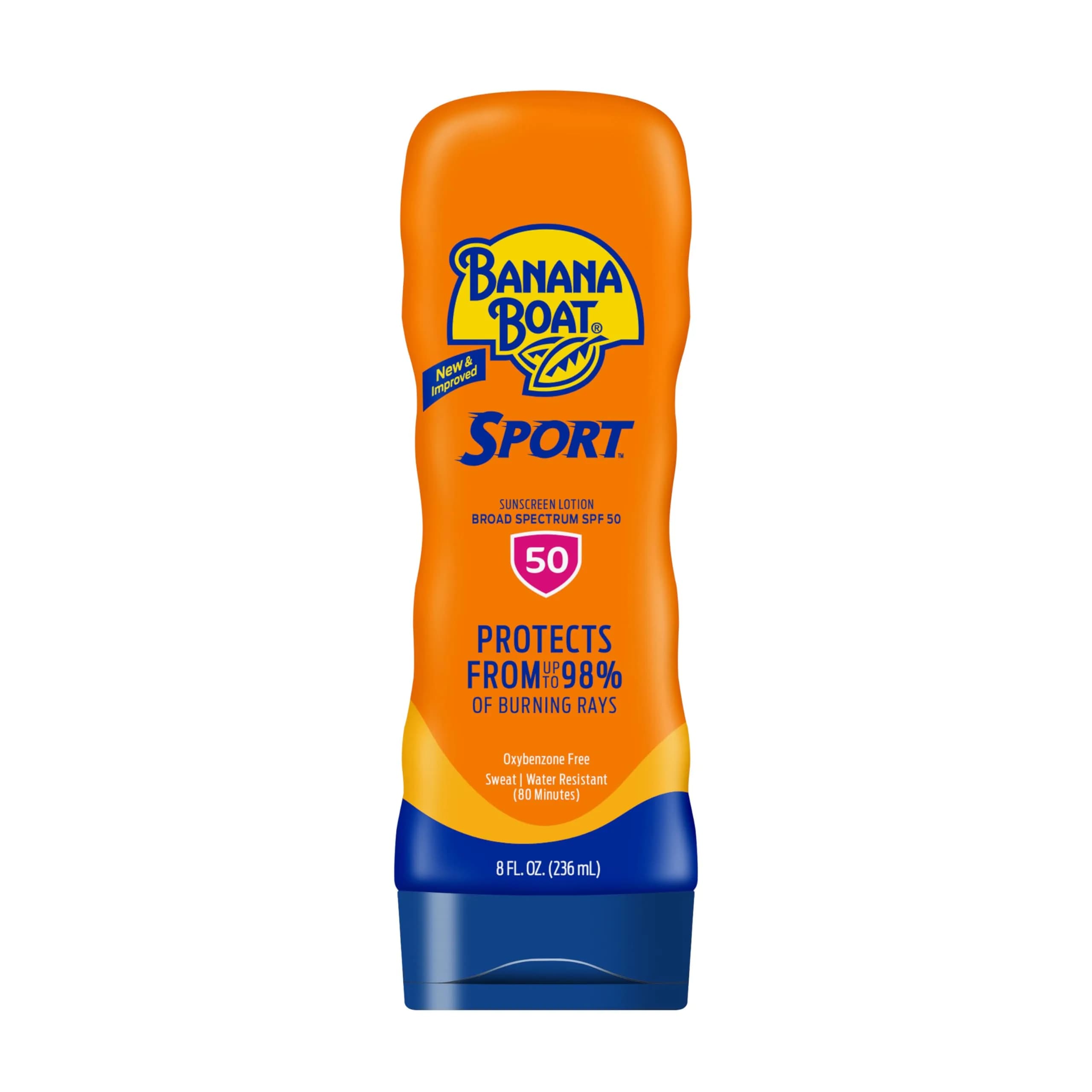Banana Boat Sport Ultra SPF 50 Sunscreen Lotion, 8 Fl Oz (235ml) - Water Resistant Sun Care for Active Lifestyles - main product image