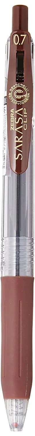 Zebra Sarasa Clip Gel Pen 0.7 mm Brown | Smooth Ink Flow Writing Instrument — Brown