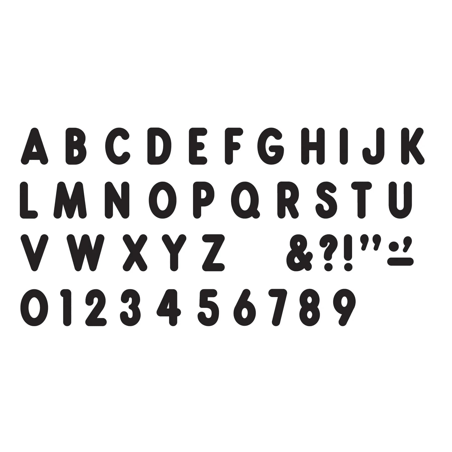 Trend Enterprises Black 7-Inch Uppercase Letters | 105-Piece Bulletin Board Decor Set - view 2
