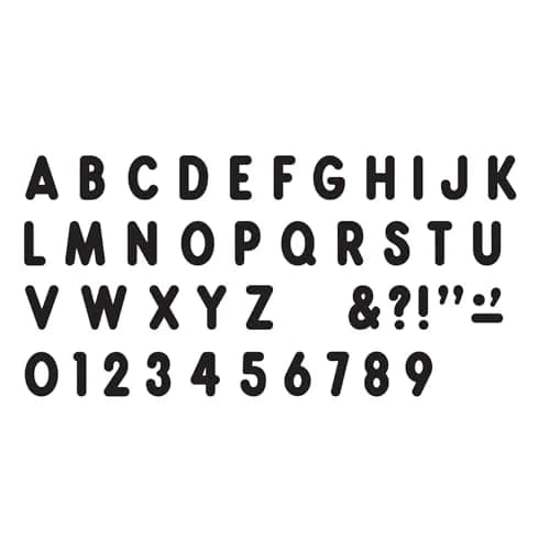 Trend Enterprises Black 7-Inch Uppercase Letters | 105-Piece Bulletin Board Decor Set thumbnail 2